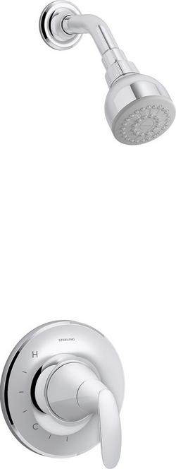 One Handle Single Function Shower Faucet in Polished Chrome (Trim Only)