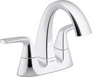 Two Handle Centerset Bathroom Sink Faucet in Polished Chrome 