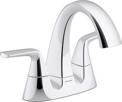 Two Handle Centerset Bathroom Sink Faucet in Polished Chrome