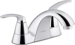 Two Handle Centerset Bathroom Sink Faucet in Polished Chrome