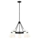 Visual Comfort & Co. Studio Midnight Black 20-3/4 x 29-3/25 in. 60W 1-Tier 5-Light Transitional Chandelier 