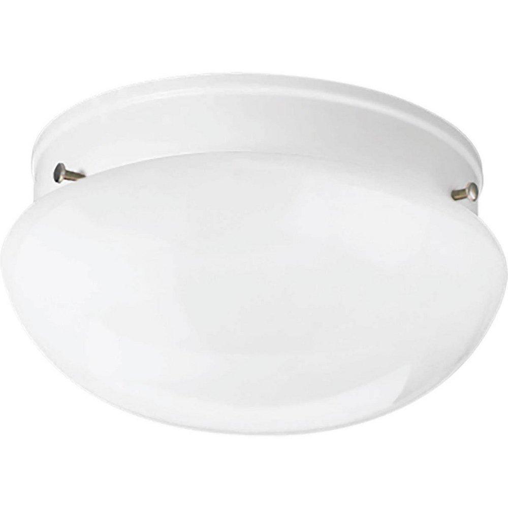 Progress Lighting White 60W 1-Light 120V Flushmount Ceiling Fixture 