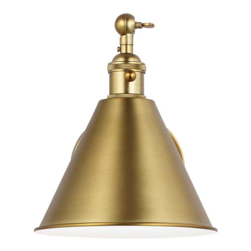 Visual Comfort & Co. Studio Satin Brass 75W 1-Light Medium E-26 Vanity Fixture 