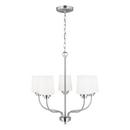 19-3/4 x 18 in. 75W 1-Tier 5-Light Incandescent Transitional Chandelier in Brushed Nickel