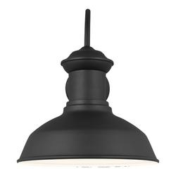 100W 1-Light 15-22/25 in. Outdoor Wall Sconce in Black