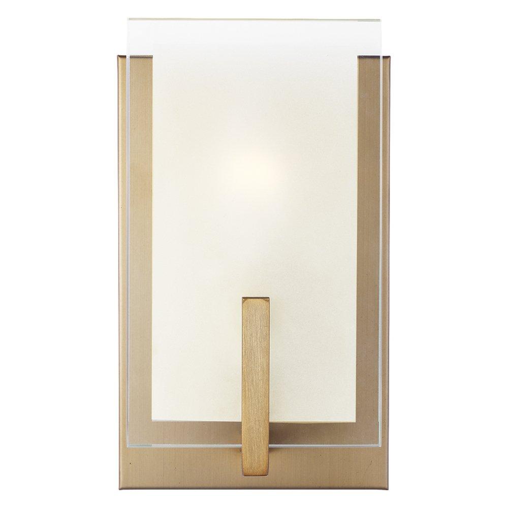 Visual Comfort & Co. Studio Satin Brass 40W 1-Light Candelabra E-12 Vanity Fixture 