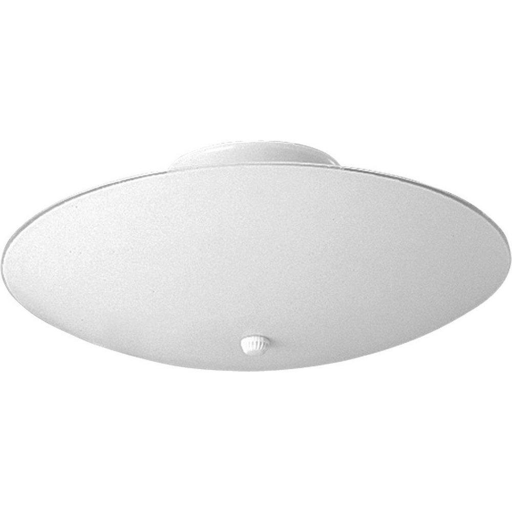 Progress Lighting White 60 W 3-Light Medium Semi Semi-Flush Mount Close-to-Ceiling Fixture 