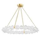 42W 1-Light 1-Tier Integrated LED Chandelier in Aged Brass