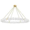 78W 1-Light 1-Tier Integrated LED Chandelier in Aged Brass