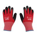 Milwaukee® Black Cotton and Rubber Carpentry, Dipped, High Dexterity Applications, Light Material Handling, Maintenance, Winter Reusable Winter Lined Gloves in Black and Red 