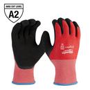 Milwaukee® Black Cotton and Rubber Carpentry, Dipped, High Dexterity Applications, Light Material Handling, Maintenance, Winter Reusable Winter Lined Gloves in Black and Red 