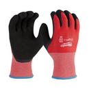 Milwaukee&reg; Black Cotton and Rubber Carpentry, Dipped, High Dexterity Applications, Light Material Handling, Maintenance, Winter Reusable Winter Lined Gloves in Black and Red 