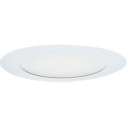 6 in. Albalite Shower Trim White
