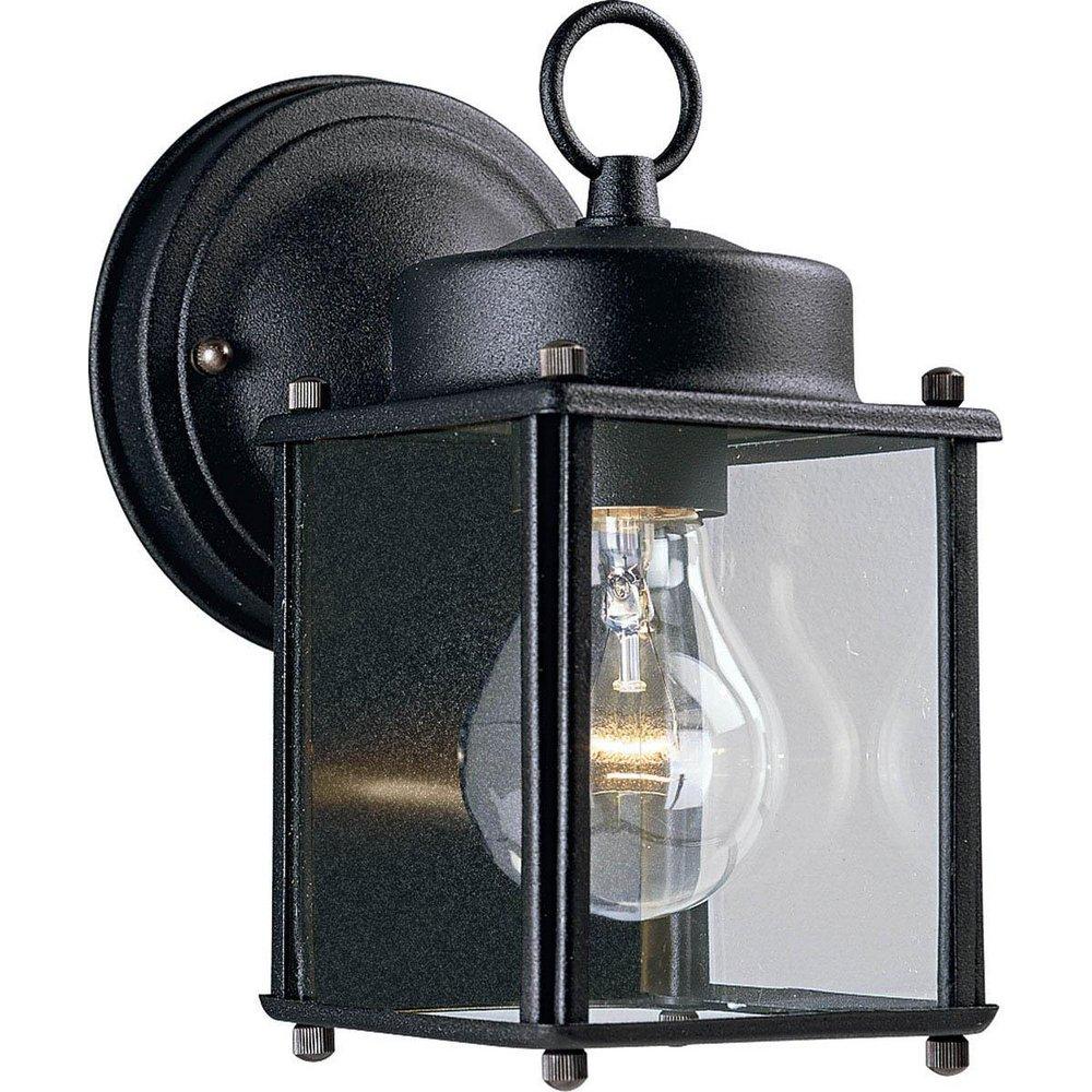 Progress Lighting Textured Black 100W 1-Light Medium E-26 Wall Lantern 