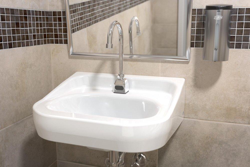 Zurn Polished Chrome No Handle Sensor Deck Mount Service Faucet 