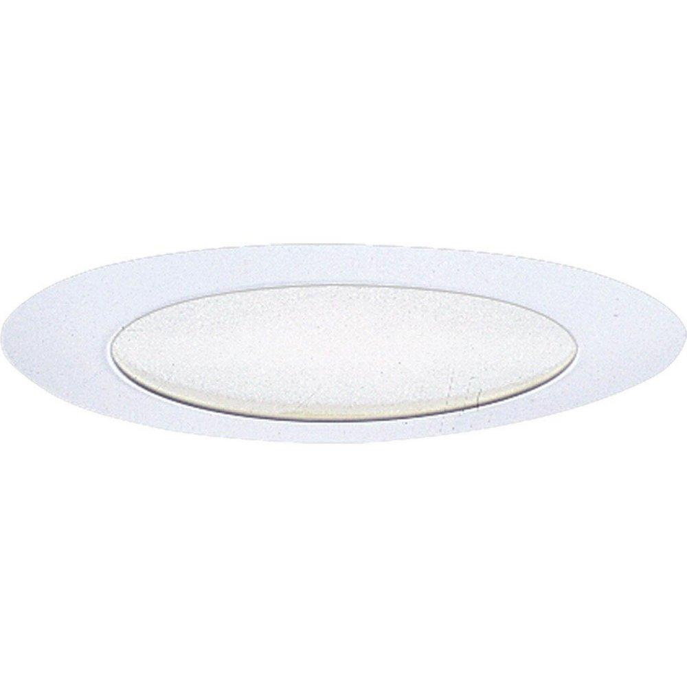 Progress Lighting White Albalite Glass Recessed Trim Bright 