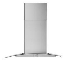 36 in. Curved Glass Convertible Wall Mount Range Hood in Stainless Steel