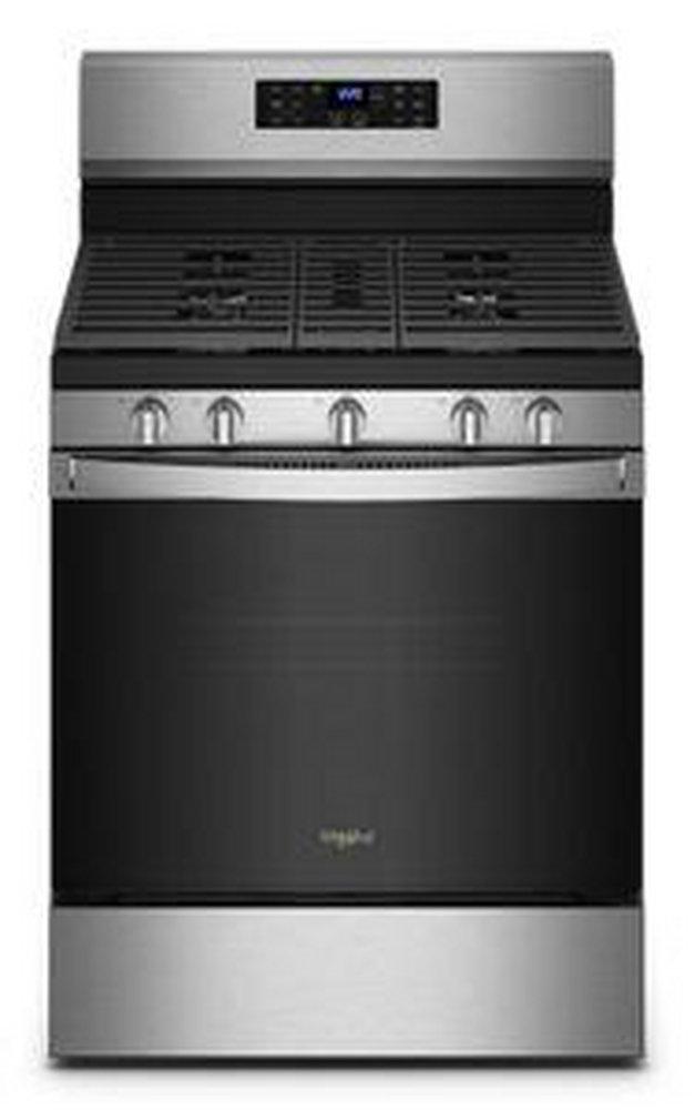 Whirlpool Fingerprint Resistant Stainless Steel 29-7/8 in. 5 cu. ft. 5-Burner Sealed Freestanding Range 