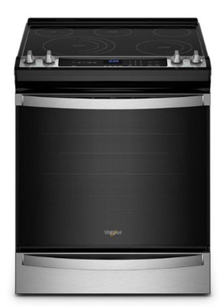 Whirlpool Fingerprint Resistant Stainless Steel 29-7/8 in. 6.4 cu. ft. 5-Burner Radiant Electric Slide-in Range 