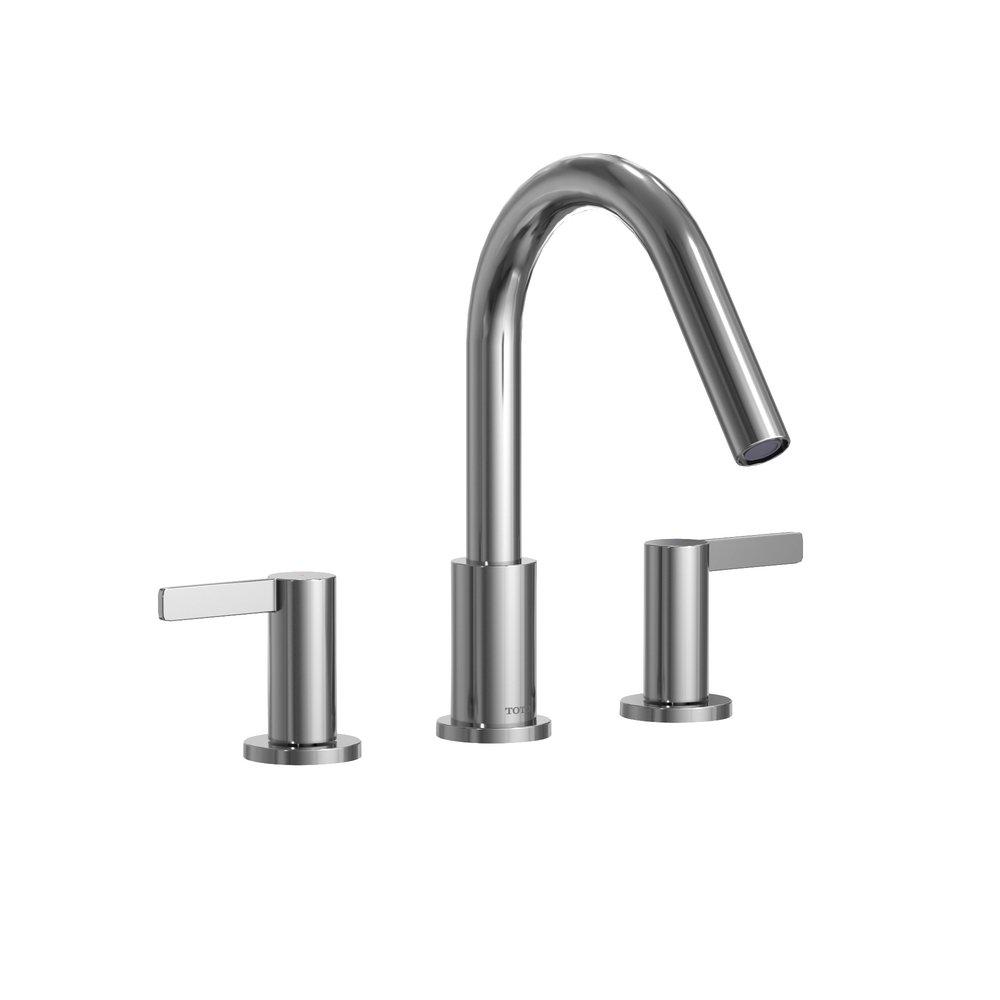 TOTO GF TWO LEVER HANDLE DECK-MOUNT ROMAN TUB FILLER TRIM POLISHED CHROME  - TBG11201UA#CP 