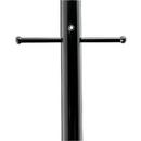 7 ft. Aluminum Post with Photocell and with Ladder Rest in Black