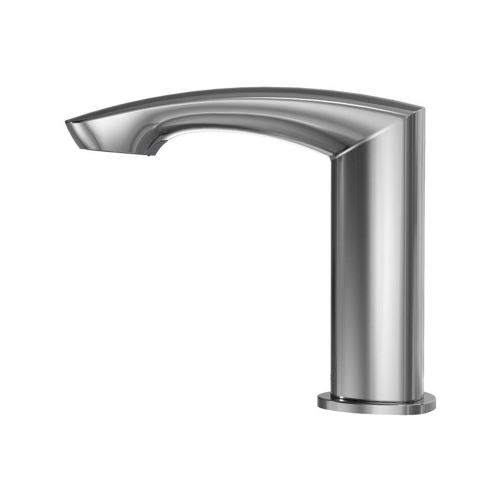 Deck Mount Sensor Bathroom Sink Faucet in Polished Chrome 