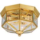 Progress Lighting Polished Brass 25W 3-Light Outdoor Ceiling Lantern 