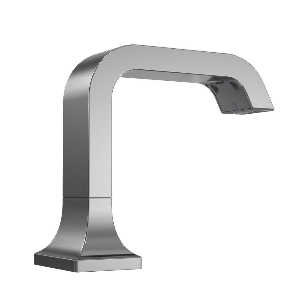 Deck Mount Sensor Bathroom Sink Faucet in Polished Chrome 