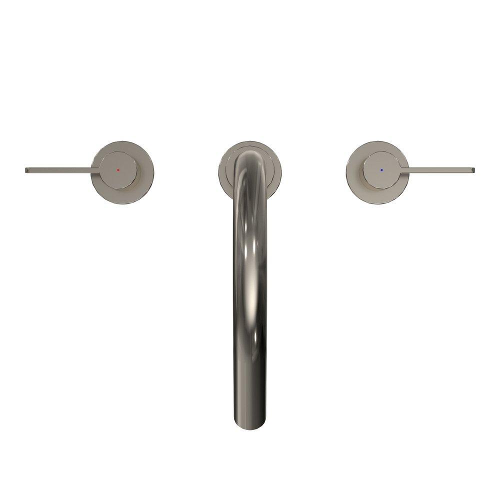 TOTO GF TWO LEVER HANDLE DECK-MOUNT ROMAN TUB FILLER TRIM POLISHED NICKEL  - TBG11201UA#PN 