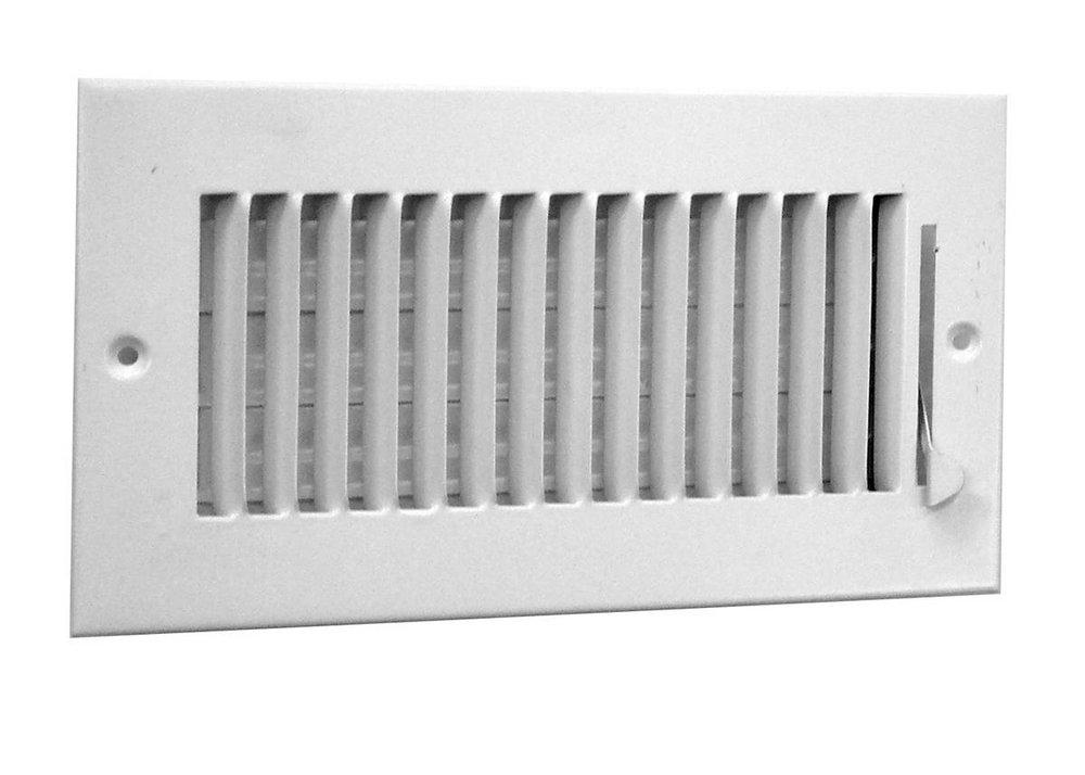 Lima White 6 in. Ceiling & Sidewall Register White 2-way Steel 