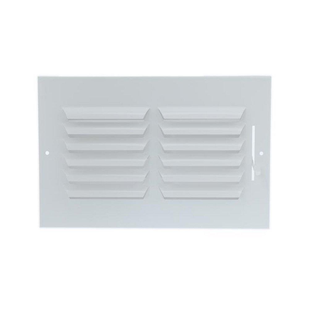 Lima White 8 in. Ceiling & Sidewall Register White 4-way Steel 