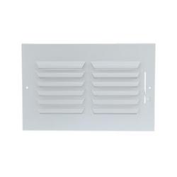 8 x 8 in. Ceiling & Sidewall Register White 4-way Steel