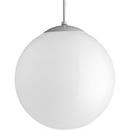 12 in. 150W 1-Light Pendant in White