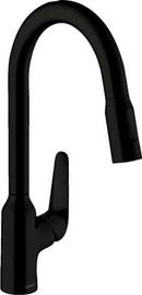 Hansgrohe Matte Black Single Handle Pull Down Kitchen Faucet 