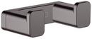 2-Hook Robe Hook in Brushed Black Chrome