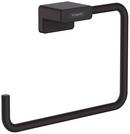 Rectangular Open Towel Ring in Matte Black