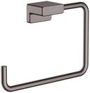 Rectangular Open Towel Ring in Brushed Black Chrome