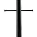 7 ft. Aluminum Post with Ladder Rest in Black