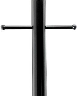 7 ft. Aluminum Post with Ladder Rest in Black