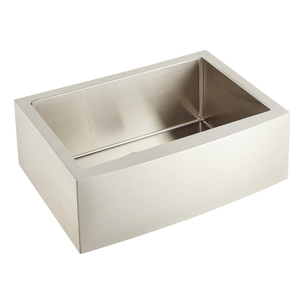 Signature Hardware Stainless Steel 24 x 20-3/4 in. Single Bowl Farmhouse Kitchen Sink 