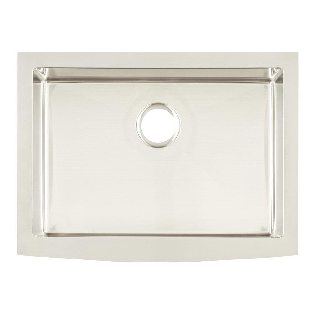 Signature Hardware Stainless Steel 24 x 20-3/4 in. Single Bowl Farmhouse Kitchen Sink 