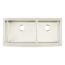 Signature Hardware Stainless Steel 42 x 20-3/4 in. Double Bowl Farmhouse Kitchen Sink 