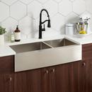 Signature Hardware Stainless Steel 42 x 20-3/4 in. Double Bowl Farmhouse Kitchen Sink 