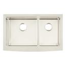 Signature Hardware Stainless Steel 36 x 20-3/4 in. Double Bowl Farmhouse Kitchen Sink 