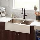 Signature Hardware Stainless Steel 36 x 20-3/4 in. Double Bowl Farmhouse Kitchen Sink 