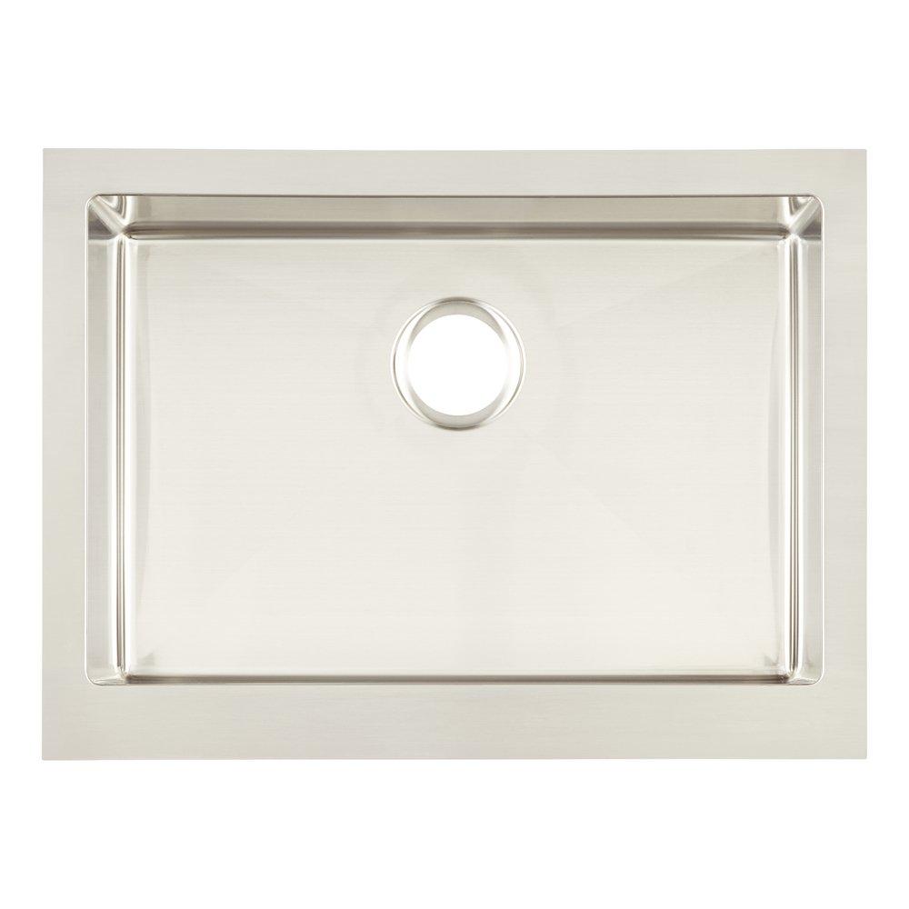 Signature Hardware Stainless Steel Single Bowl Farmhouse Kitchen Sink in Stainless Steel 