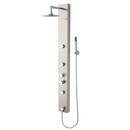 Thermostatic Shower Panel with Hand Shower and Body Spray in Stainless Steel
