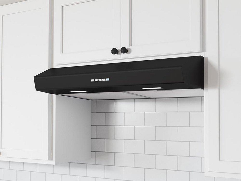 Zephyr Black 30 in. 400 cfm Under Cabinet Round Ducted Hood 