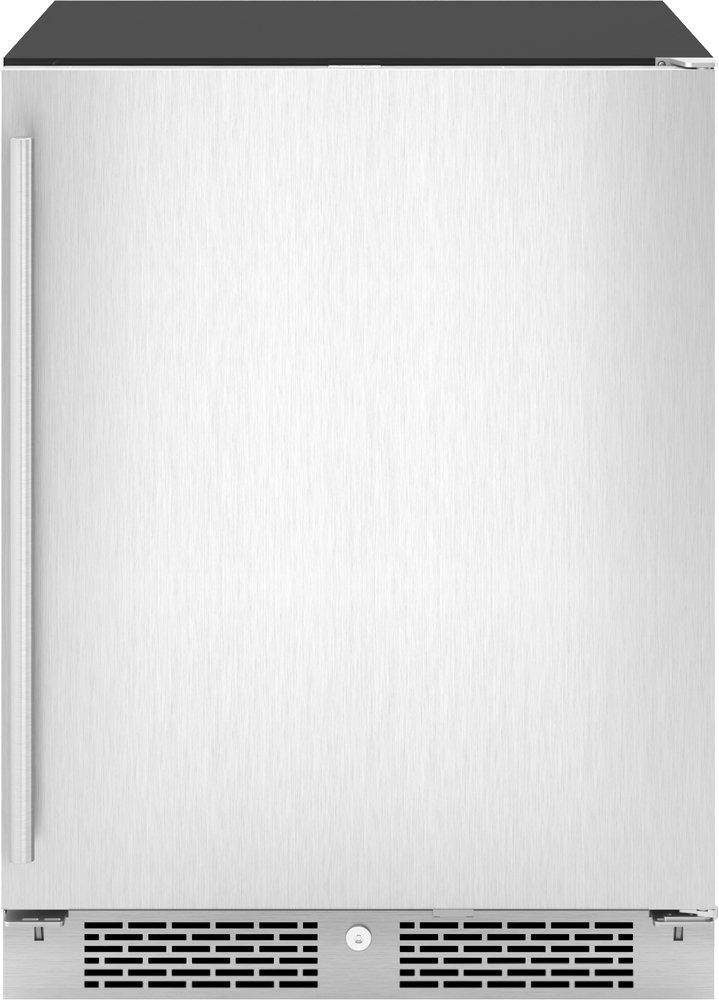 24 in. Single Zone Compact Beverage Cooler in Stainless Steel with Reversible Door & Lock 