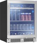 24 in. Single Zone Beverage Cooler in Stainless Steel with Reversible Door & Lock 